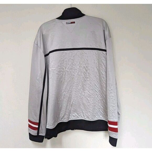 Tommy Hilfiger Y2K Tommy Sport Mens zip up Jacket Coat Silver Size 2xL - Picture 6 of 6
